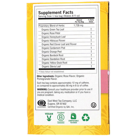 Yogi Tea - Skin DeTox, Soothing Rose Hibiscus, 16 Tea Bags, 1.12 oz (32 g)