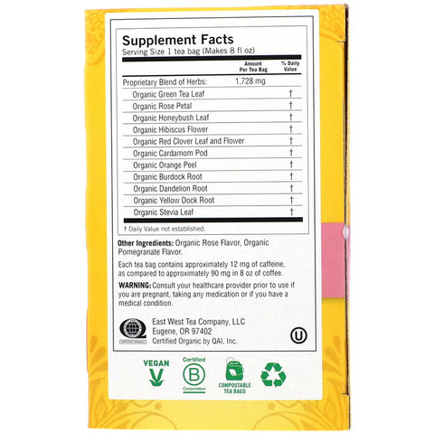 Yogi Tea - Skin DeTox, Soothing Rose Hibiscus, 16 Tea Bags, 1.12 oz (32 g)