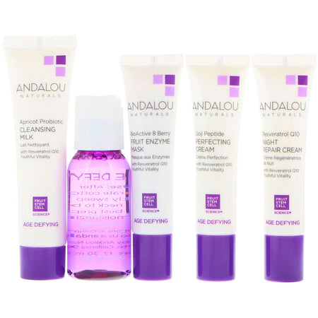Andalou Naturals - Get Started Age Defying Kit Skin Care Essentials, 5 Piece Kit