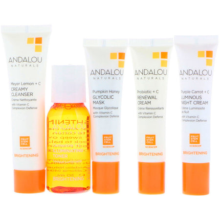 Andalou Naturals - Get Started Brightening Skin Care Essentials, 5 Piece Kit