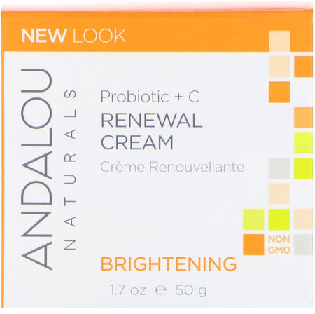 Andalou Naturals - Renewal Cream, Probiotic + C, Brightening, 1.7 fl oz (50 ml)