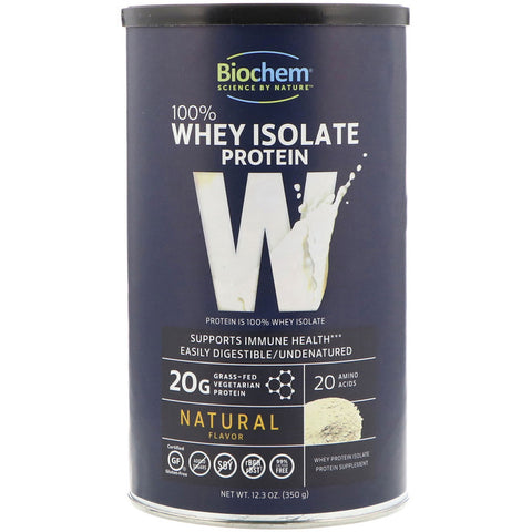 BioChem - 100% Whey Isolate Protein, Natural Flavor, 12.3 oz (350 g) - Powder