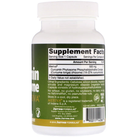 Jarrow - Curcumin Phytosome 500mg - 60 Capsules