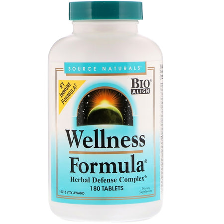 Source Naturals - Wellness Formula® - Herbal Defense Complex, 180 Tablets