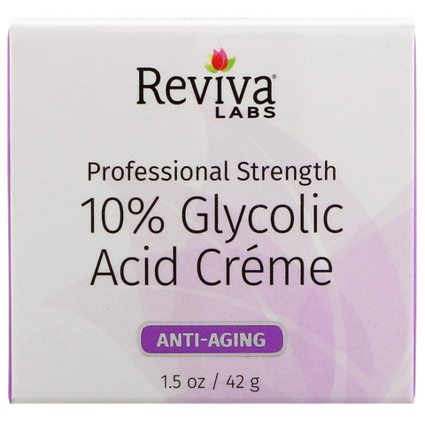 Reviva Labs - 10% Glycolic Acid Crème,  Anti-Aging, 1.5 oz (42 g)