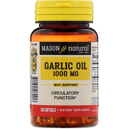 Mason - Garlic Oil, 1000 mg, 100 Softgels