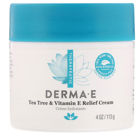 Derma E, Tea Tree & Vitamin E Relief Cream,