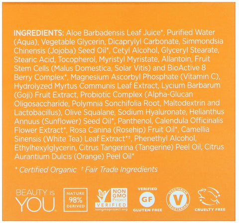 Andalou Naturals - Renewal Cream, Probiotic + C, Brightening, 1.7 fl oz (50 ml)