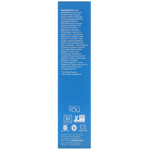 Andalou Naturals - Cleansing Gel Citrus Kombucha - 6 Ounce