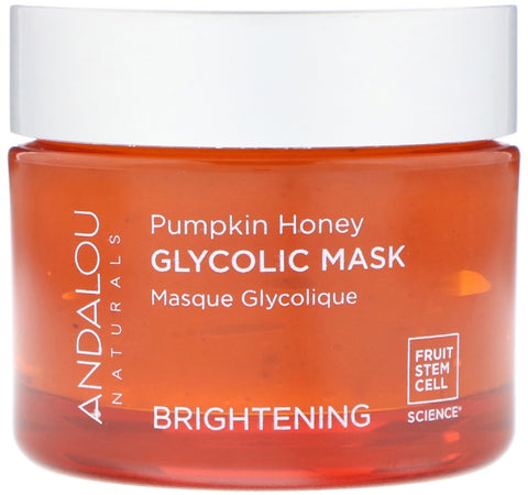Andalou Naturals - Glycolic Mask, Pumpkin Honey, Brightening, 1.7 oz (50 g)