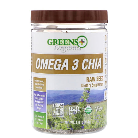 Green Plus - ORGANIC OMEGA 3 CHIA Seed 1 Pound - 1 Lb