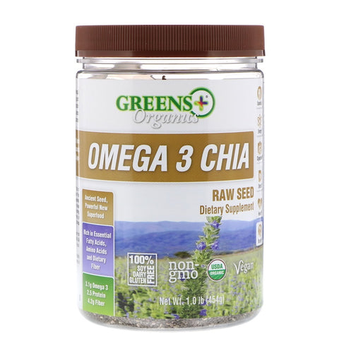 Green Plus - ORGANIC OMEGA 3 CHIA Seed 1 Pound - 1 Lb