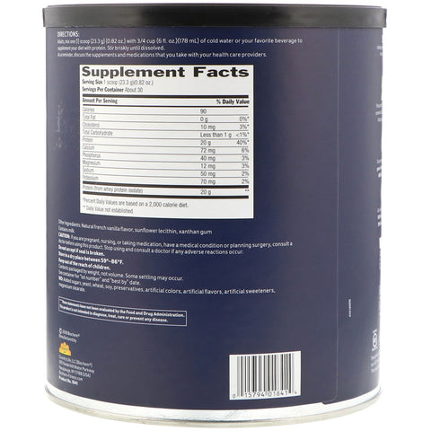 BioChem - 100% Whey Isolate Protein, Natural Flavor, 24.6 oz 1.53 lbs (699 g) - Powder