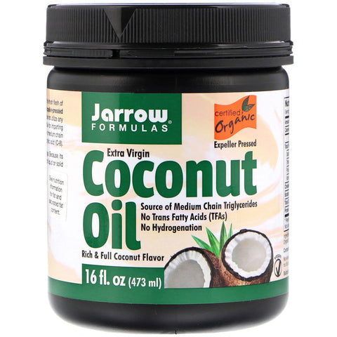 Jarrow - Coconut Oil 100% Organic, Extra Virgin - 16 Oz