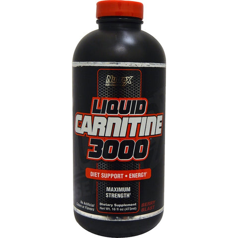 Nutrex Research - Liquid Carnitine 3000, Berry Blast, 16 fl oz (473 ml) - 16 servings