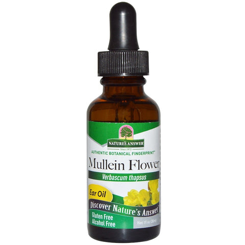 Nature's  Answers - Mullein Flower Ear Oil Topical Formula - 1  Oz