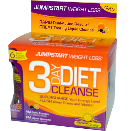 ReNew Life -  3-Day Diet Cleanse, 6 Bottles, 2 oz (59 ml) Each