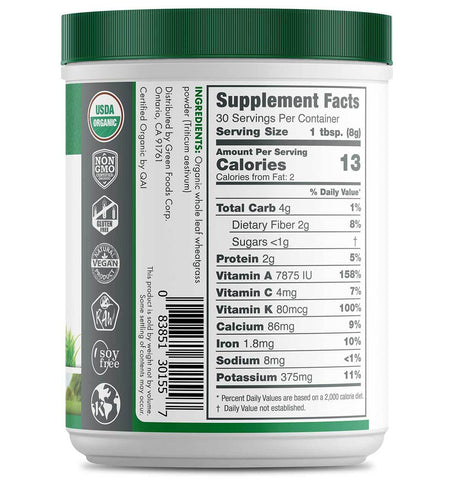 Green Food - Wheat Grass Whole Leaf - 8.5 Oz