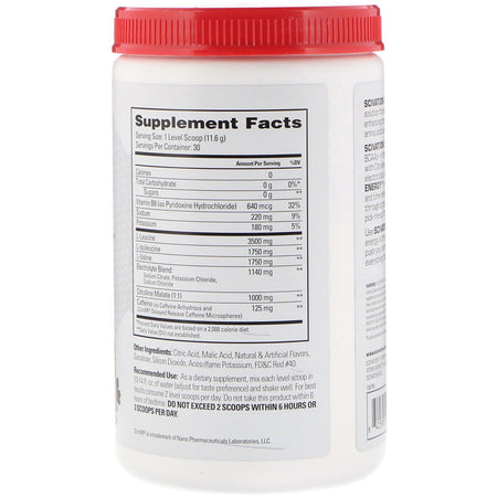 Xtend  Energy, Time Released Caffeine + BCAAs, Fruit Punch, 12.3 oz (348 g) - 30 Servings