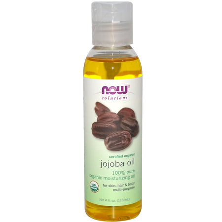 Now Foods -  Solutions, Certified Organic, Jojoba Oil, 4 fl oz (118 ml)