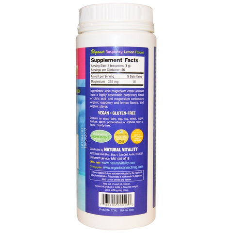 Natural Vitality - Natural Calm, The Anti-Stress Drink, Organic Raspberry-Lemon Flavor, 8 oz (226 g)