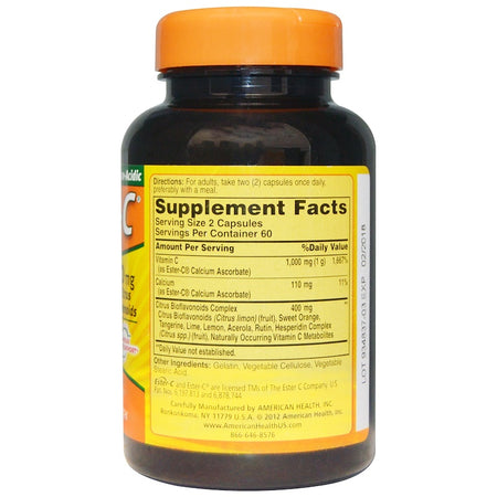 Ester-C®  500 Mg With Citrus Bioflavonoids Capsules - 120 Capsules