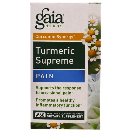 Gaia Herb - TURMERIC SUPREME:PAIN LP CAPS 60