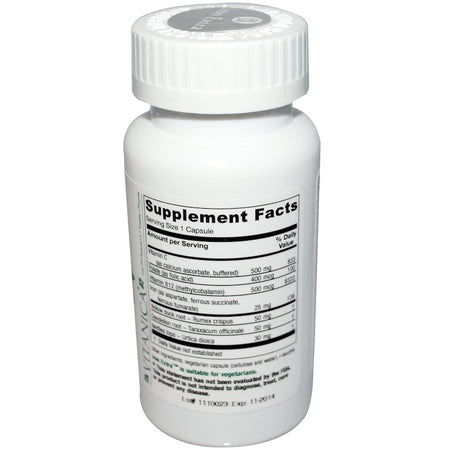 Vitanica - Iron Extra, RBC Support, 60 Veggie Caps