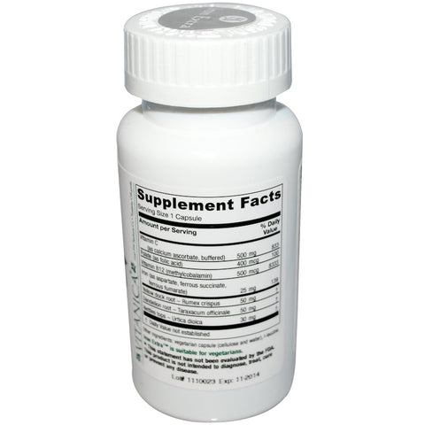 Vitanica - Iron Extra, RBC Support, 60 Veggie Caps