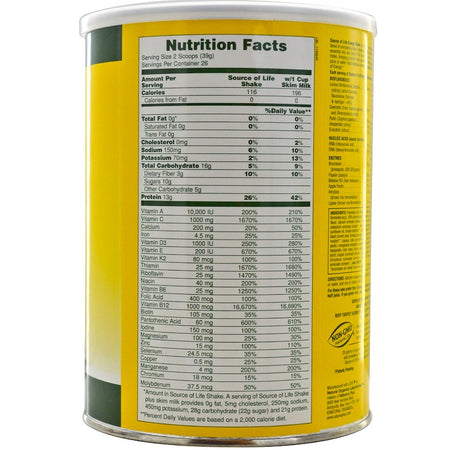 Natures Plus - Source of Life, Vitamin, Mineral & Protein Energy Shake, Creamy Granola Flavor, 2.2 lbs (1014 g)