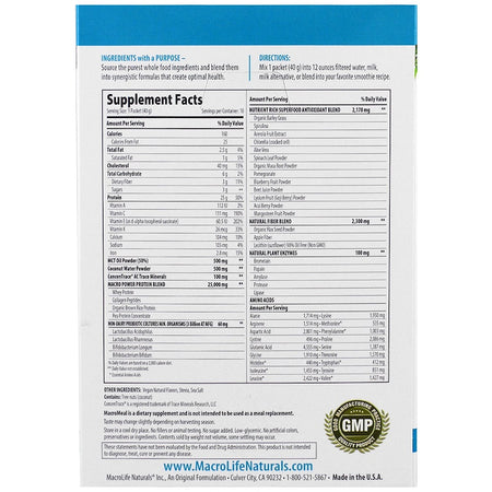 Macrolife Naturals - MacroMeal Omni Vanilla 15 Svg - 18.5 Oz