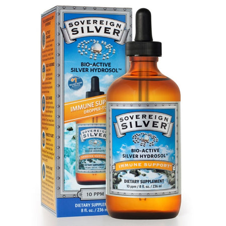 Sovereign Silver - Bio-Active Silver Hydrosol 8oz Dropper-Top