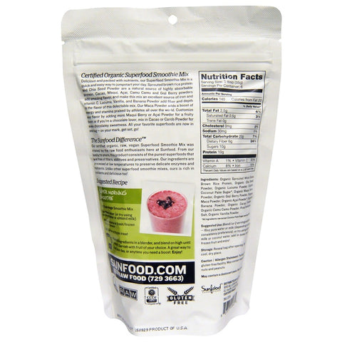 Sunfood - Raw Organic Superfood Smoothie Mix, 8 oz (227 g)