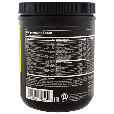 Universal Nutrition, The Original Animal Pak, Animal Training Powder, Cherry Berry, 369 g