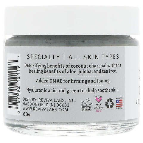 Reviva Labs - Coconut Charcoal Moisturizing Day Crème  -  2 oz (55 g)