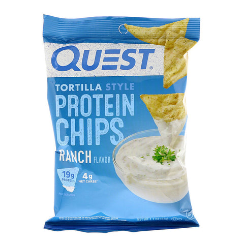 Quest Nutrition - Tortilla Style Protein Chips, Ranch, 8 Bags, 1.1 oz (32 g ) Each