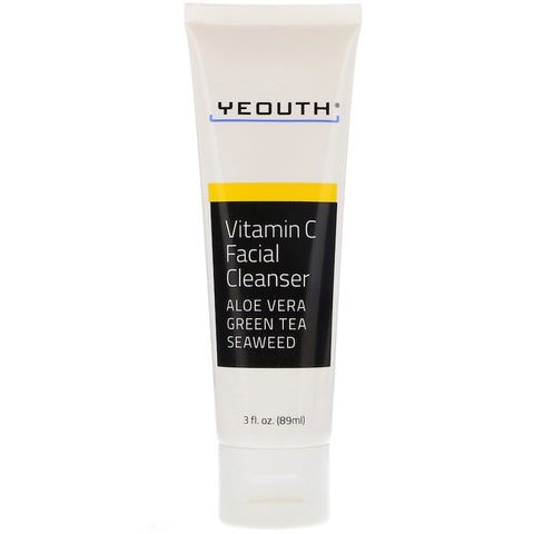 Yeouth - Vitamin C Facial Cleanser With Aloe Vera, Green Tea, Sea Weed, 3oz