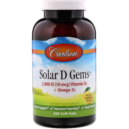 Carlson - Solar D Gems 2,000 IU - 360 Softgels