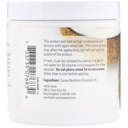 Now Foods - Solutions, Coconut Oil, 7 fl oz (207 ml)