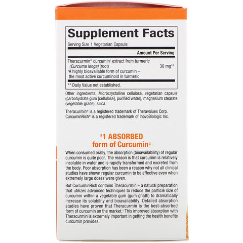 Natural Factors - CurcuminRich, Theracurmin,  - 60 Capsules
