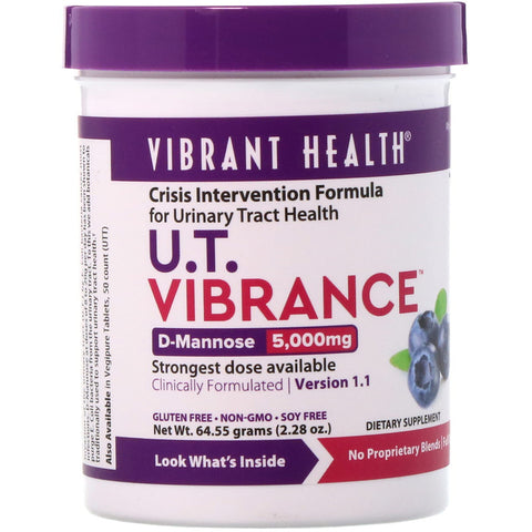 Vibrant Health - U.T. Vibrance, D-Mannose 5,000 mg, Version 1.1, 2.28 oz (64.55 g)