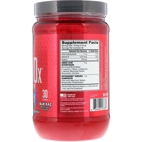 BSN - Amino-X, Endurance & Recovery, Blue Raz, 15.3 oz (435 g)