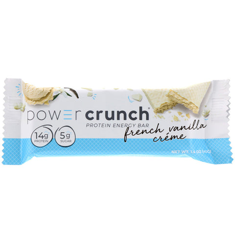 BNRG, Power Crunch Protein Energy Bar, French Vanilla Creme, 12 Bars, 1.4 oz (40 g) Each
