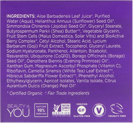 Andalou Naturals - Perfecting Cream, Goji Peptide, Age Defying, 1.7 fl oz (50 ml)