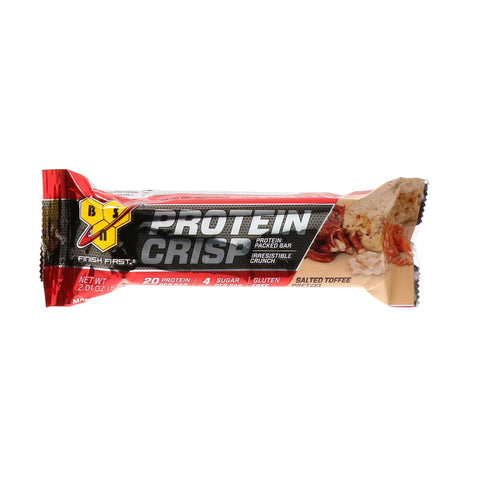 BSN - Protein Crisp, Packed Protein Bar, Salted Toffee Pretzel, 12 Bars, 2.01 oz (57 g)