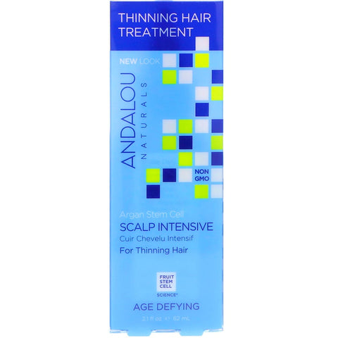 Andalou Naturals - Argan Stem Cells, Scalp Intensive, Thinning Hair Treatment, Age Defying, 2.1 fl oz (62 ml)