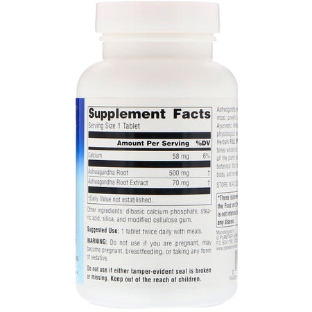 Planetary Herbals - Ashwagandha, Full Spectrum™ 570 Mg - 120 Tablet