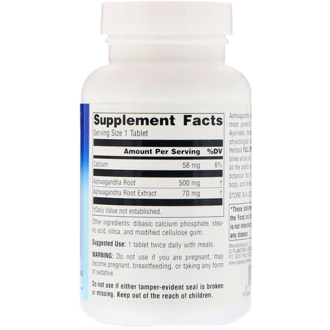 Planetary Herbals - Ashwagandha, Full Spectrum™ 570 Mg - 120 Tablet