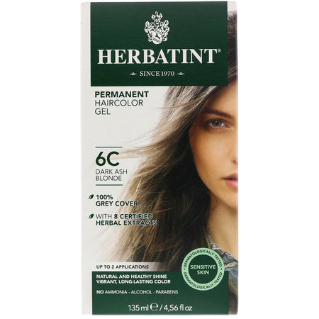 Herbatint Permanent Dark Ash Blonde (6C) - 4 Ounce