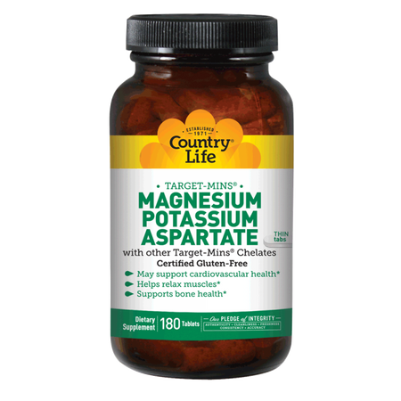 Country Life - TM-MAG-POT-ASPARTATE 180 - 180 Tablet